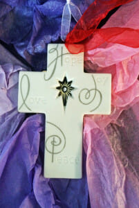 The Advent Cross--Hope, Love, Joy, and Peace