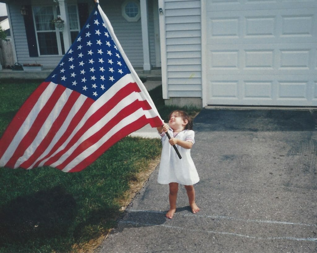 A picture worth a thousand words...my daughter on the one year anniversary of 9/11